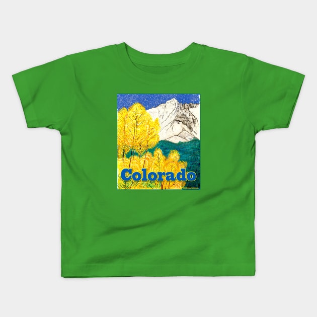 Colorado Impressionist Kids T-Shirt by JEAndersonArt